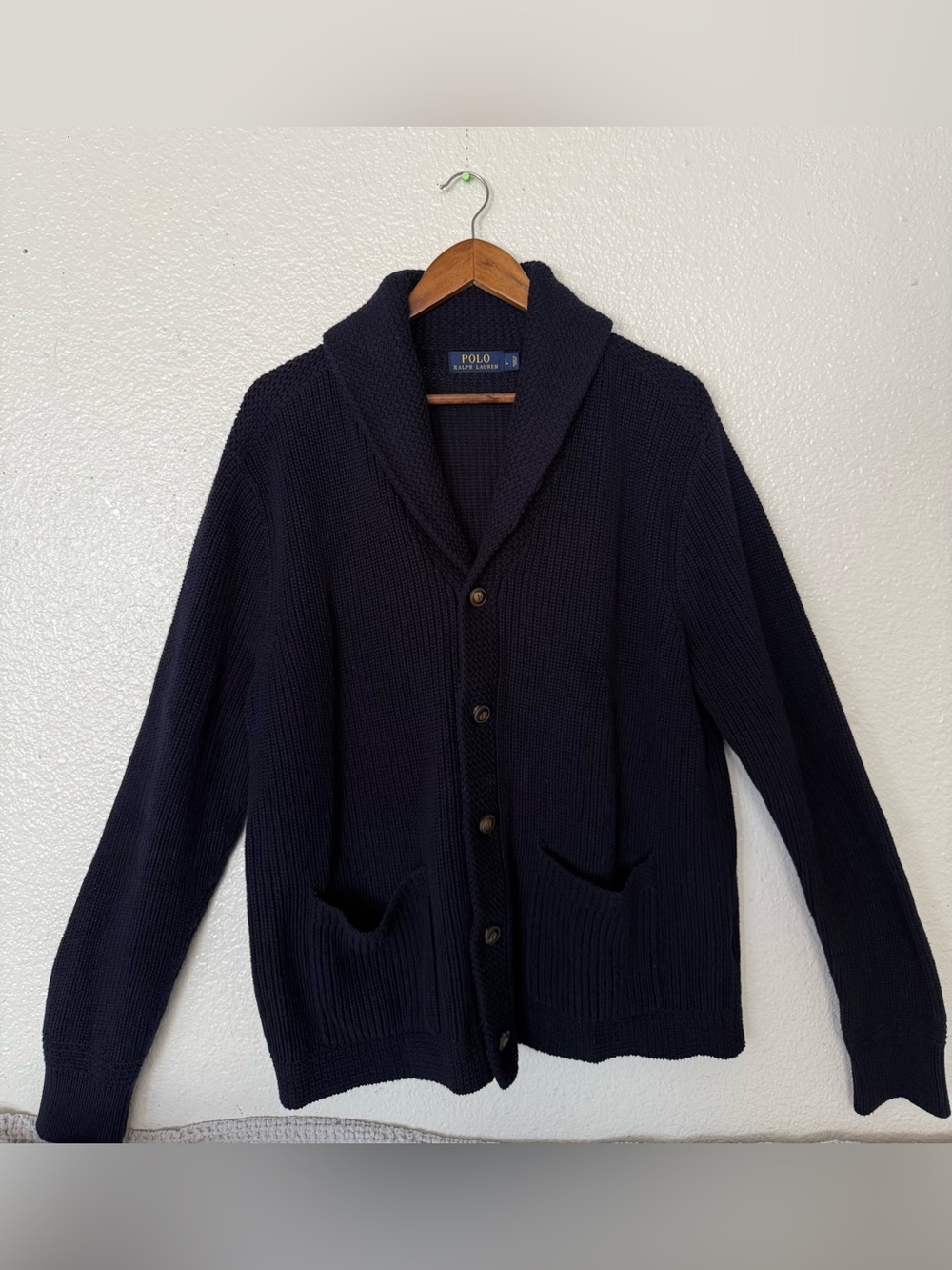 Polo Ralph Lauren Polo Navy Shawl Collar Button Cardigan Men’s size L
